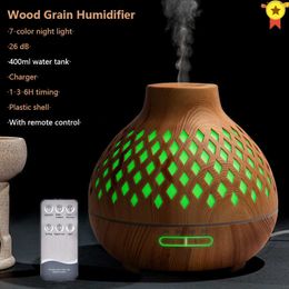 Luchtbevochtiger etherische olie diffuser 400 ml ultrasone koele mist maker fogger xiomi afstandsbediening aroma diffuser 210724