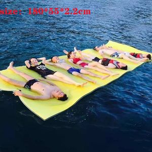 Jouet de gonflage d'air 180x55cm coussin flottant été nouveau grand extérieur résistant à la déchirure XPE mousse piscine couverture d'eau flotteur tapis lit