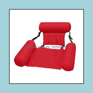 Luchtinflatie speelgoed opblaasbaar opvouwbare drijvende rij rugleuning matrassen bed strand zwembad water sportlander float stoel hammoc otvof