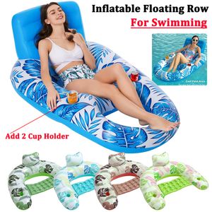 Air Inflatie Speelgoed Opblaasbaar Zwembad Matras Zwemmen Floaters Drijvende Rij Opvouwbare Water Slapen Bed Stoel Hangmat Accessoires 230621