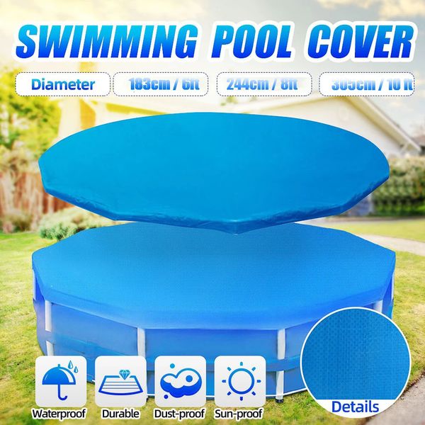 Jouet de gonflage d'air couverture de piscine ronde couvertures solaires de piscine anti-poussière tapis anti-pluie de baignoire de Protection pour accessoires de couverture familiale extérieure 231017