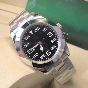 Air king herenhorloge explorer automatisch 40 mm roestvrij staal 904L zilveren horlogeband saffierspiegel vouwgesp lichtgevend 100m milgaus horloge antimagnetisch