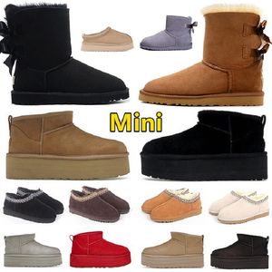 Tazz laarzen Tasman Platform Mini snowboots Dames Winter Neumel Boot Enkellaarsjes Schoenen Kastanje Zwart Warm Bont Pantoffels Australische Tasman Booties Over de knie