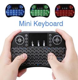 Air Mouse Keyboard Rii i8 Mini clavier sans fil Android Tv Box Télécommande Rétroéclairage Claviers Utilisés Pour S905W S912 Dans Box2035670