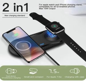 Air Power Watch Magnetic Charge Dock Luxury 2 en 1 Qi Chargeur sans fil rapide USB Câble de chargement Téléphone Bureau sans fil Chargeur HIGH5212789