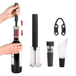 Air Pump Wine Bottle Opener Air Pressure Vacuum Red Wine Stopper Beer Lid Opener Corkscrew Corks Out Tool Stainless Steel Pin 220714