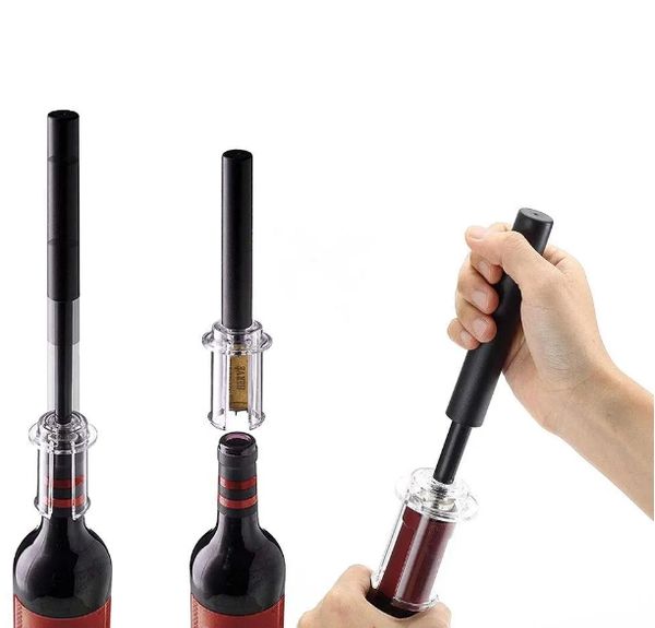 Pompe à air ouvre-bouteille de vin en acier inoxydable Type de broche pompes à bouteilles tire-bouchon outil d'ouverture de cuisine outils de bar accessoires 565Q