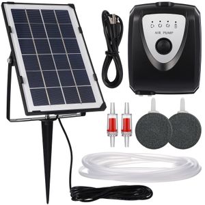 Luchtpompen Accessoires Solar Power Pomp Beluchter Set Oxygenatie Apparatuur USB Opladen Vijver Water voor Aquarium Aquarium Tuin 230620