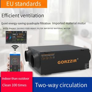 Luchtreiniger luchtfilter ventilator frisse luchtsysteem temperatuur vochtigheidssensor spiraal warmtewisselaar