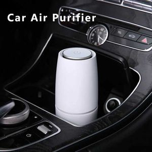 Purificadores de aire 2024 Purificador de aire para automóvil Mini pequeño escritorio para el hogar Eliminación de olores PM2.5 Limpiador de aire de aromaterapia de iones negativos para vehículos Y240329