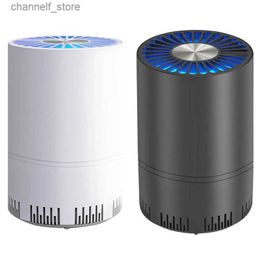 Purificateurs d'air Purificateur d'air domestique détecteur de fumée automatique filtre Hepa purificateur d'air de voiture câble USB à faible bruit avec veilleuse de bureauY240329