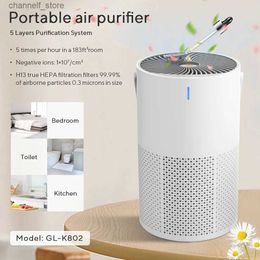 Purificateurs d'air Purificateur d'air petit bureau à domicile Intelligent élimination des odeurs d'ions négatifs et du formaldéhyde élimination de la fumée et de la poussière Purificateur d'airY240329