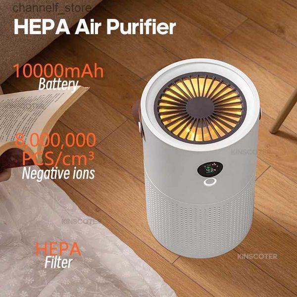 Purificateurs d'air Accueil Moniteur de purificateur d'air vraiment HEPA Détection de la qualité de l'air Purificateur d'air de charge sans fil adapté à la poussière de polluants de fumée PM2.5Y240329