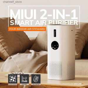 Luchtreinigers MIUI 2in1 luchtreiniger met luchtbevochtigercombinatie gebruikt voor huishoudelijke allergieën en dierenharen slaapkamerrokers H13 echt hoogefficiënt luchtfilterY2403