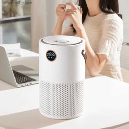 Purificateurs d'air Purificateur d'air portable à ions négatifs avec filtre Hepa 10000mAh purificateur d'air sans fil filtre à charbon actif de bureauY240329