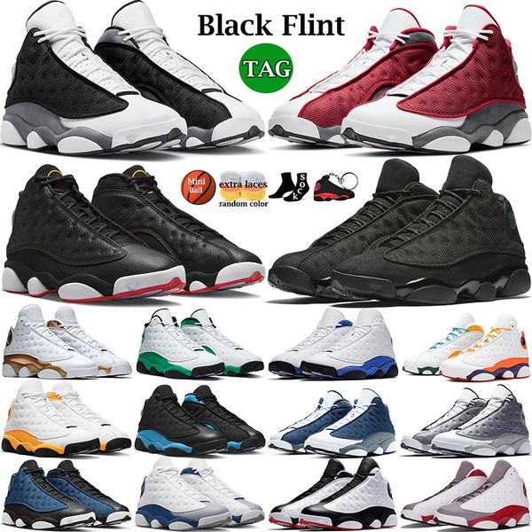 Jumpman 13 13s chaussures de basket-ball pour hommes Flint Hyper Royal Chicago Atmosphère gris Bred Black cat Court Purple hommes baskets de sport athlétique
