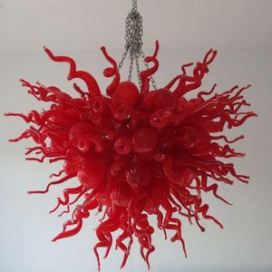 Hanglampen 100% Mondgeblazen Borosilicaat Murano Kroonluchter Hanglamp Art Lobby Light Hallway Glas Crystal Kroonluchters