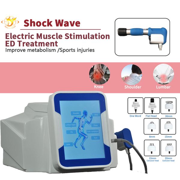 Autre équipement de beauté Air amincissant le compresseur Shockwave Therapy Machine Physiothérapie pneumatique pour le soulagement de la douleur corporelle et le traitement Ed # 012