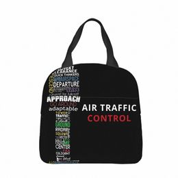 Bolsas de almuerzo aisladas para control de tráfico aéreo, piloto, avión, Aviati, avión de combate, contenedor de comida, bolsa enfriadora, fiambrera a477 #