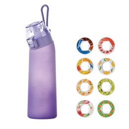 Air Up Tritan Water Bottle Green Rose Gradient 8pcs Slavors of Fragrance Ring Tobs Tobe avec couvercle et paille 700 ml d'été de plage de fête GIFS 58SR