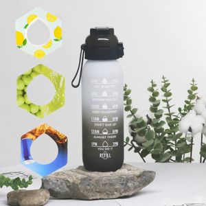 Air Up Tritan Water Bottle with Prew Fruit Flavour Brinking 0 Sugar Calorie Portable Cups Outdoor Sports Couleurs solides Lettre 1000 ml