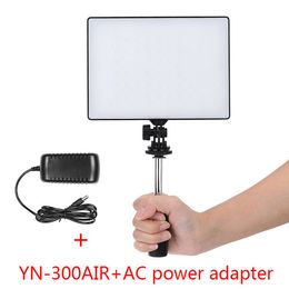 Air YN300air 3200k-5500k YN-300 Pro caméra LED têtes de Flash lumière vidéo avec batterie NP-F750 et chargeur pour Canon Nikon