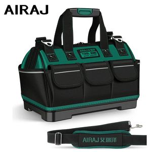 Sac à outils électricien Airaj avec bande réflexive Oxford en tissu en tissu multi-poches Sac à main de rangement imperméable 240420