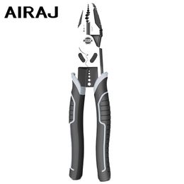AIRAJ Multifunction Pliers Set Combination Stripper Crimper Cutter Heavy Duty Wire Diagonal Hand Tools 220428