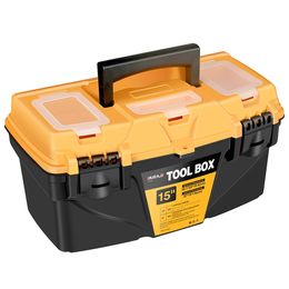 Airaj Toolbox 15 inch grote capaciteit dik duurzame en duurzame multi -functionele hardware -opslag toolbox 240506