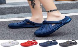 Airavata Ks Sandals Hole Chaussures Couple Slippers Summer Men's Femme's plage plate creux de visage souriant Boucle 2109038580092