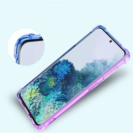 Airbag telefoonhoesje voor Samsung Galaxy S9 S9Plus S10 S10E S10Plus Gradient Color Soft TPU Dunne Siliconen Back Cover B218