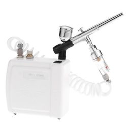 Freeshipping Airbrush 110-240V Professionele Gravity Feed Dual Action Spuitpistool Luchtcompressor Kit Verfspuitpistool Gereedschapsset Luwth