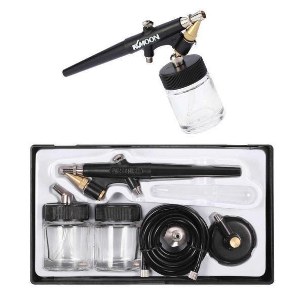 Kit de peinture aérographe haute atomisation siphon alimentation pistolet pulvérisateur simple action Kit de brosse à air pour maquillage art peinture tatouage manucure 210719