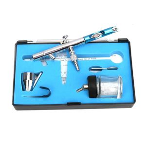 Fournitures de tatouage aérographe 035mm Siphon Feed Dualaction Kit Set Pistolet pulvérisateur avec tasse de fluide 5cc 22cc pour Art Craft Peinture Nail Cake 231208