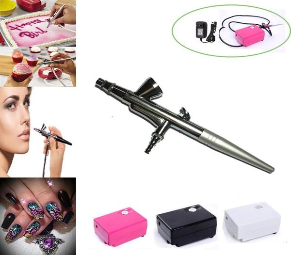 Airbrush Tattoo Supplies Compressor 04mm Makeup Makeup Kit pour le visage Paint Corps Papet Air Évaucateur Gâteau Nails Tattoo Tattoo4568400