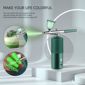 Airbrush Tattoo Supplies Nail Airbrush Air Compressor Cake Painting Craft Coloring Hair Dyeing Tattoo Makeup Spray Gun Water Skin Hydrating Nano Sprayer 230331