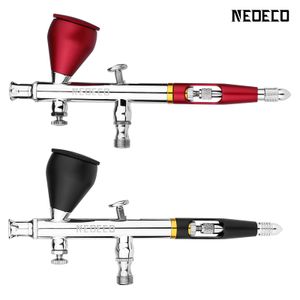 Airbrush Tattoo Supplies NEOECO NCT-SJ83 Dual Action Airbrush 9cc 13 oz Fluid Cups Quick Remove Air brush Cap Design Gravity Feed Set voor Model Cake Art 230612