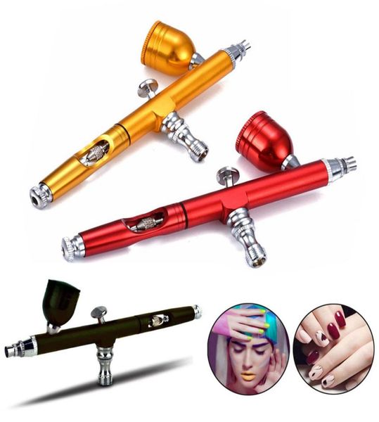 Herramienta de aerógrafo de doble acción, alimentación por gravedad, boquilla de 03mm, pistola pulverizadora, decoración de pasteles, arte de uñas, tatuaje, pintura corporal DIY con llave Straw6621934