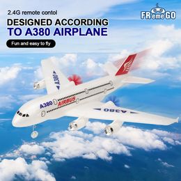 Airbus A380 RC Avion Boeing 747 RC Avion Télécommandé 2.4G Modèle d'avion à voilure fixe Jouets d'avion RC pour enfants garçons 240103