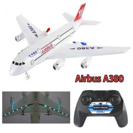 Airbus A380 RC Vliegtuig Drone Speelgoed Afstandsbediening Vliegtuig 2.4G Vliegtuig met vaste vleugel Buitenvliegtuig Model voor kinderen Jongen Volwassen Cadeau 240318