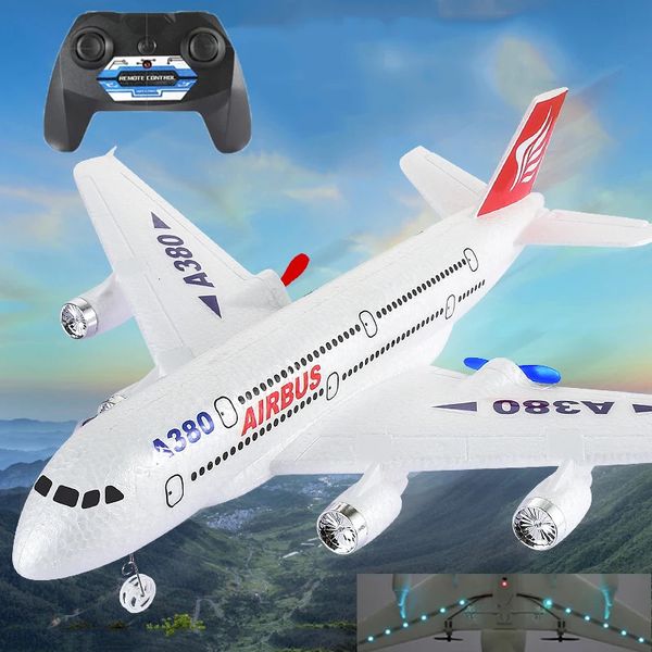 Airbus A380 RC Avión Drone Juguete Avión de control remoto 2.4G Avión de ala fija Modelo de avión al aire libre para niños Niño Aldult Regalo 231228