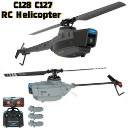 Vliegtuigen Elektrisch / RC-vliegtuigen C128 C127 RC-helikopter 720P HD-camera Afstandsbediening Quadcopter 2,4 GHz 4-kanaals elektronische gyroscoop Vliegtuig RC