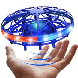 Vliegtuigen Elektrische RC-vliegtuigen Vliegende bal RC-helikopter Mini UFO Dron Jongens Handbediende drone Infrarood Quadcopter Inductie Kinderschotel