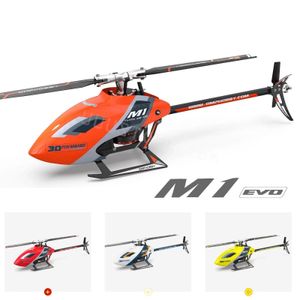 Vliegtuigen Elektrische RC-vliegtuigen OMPHOBBY M1 EVO 6CH 3D Flybarless Dual Brushless Motor Direct Drive RC Helicopter met Flight Controller-modus