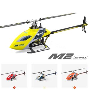 Avion Avion RC électrique OMPHOBBY M2 EVO 6CH 3D Flybarless double moteur sans balais hélicoptère RC à entraînement direct BNF avec contrôleur de vol