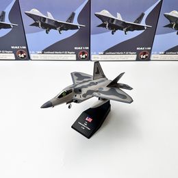 Modelo de avión a escala 1/100, caza de aleación F-22, avión de la Fuerza Aérea de EE. UU. F22 Raptor, modelo de avión, modelo de avión para niños, juguetes, colección de regalos 230830