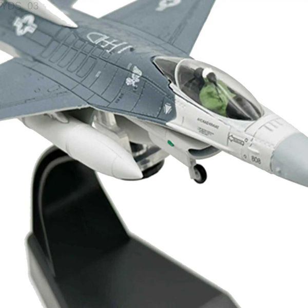 Modèle d'avion 1/100 échelle F16C Fighter modèle d'avion moulé sous pression très détaillé avion de collection pour la maison bibliothèque bar salon meuble TV YQ240401