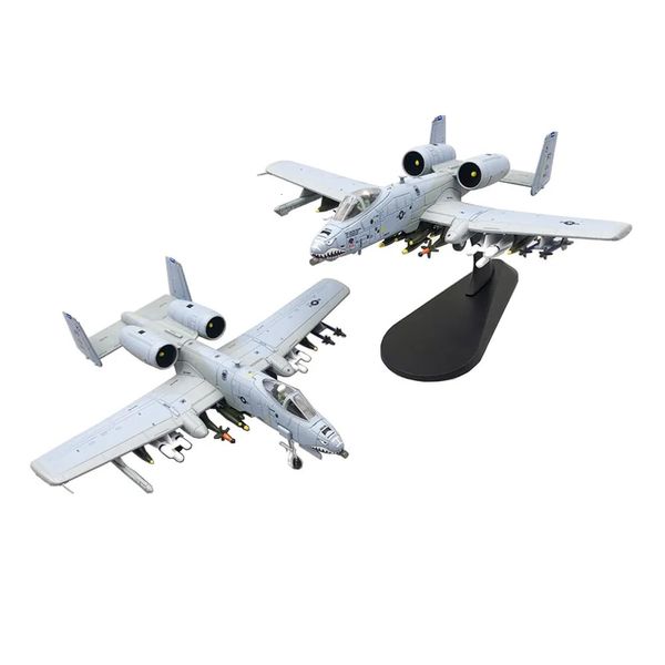 Avión Modle 1 100 Escala EE. UU. A10 Thunderbolt II Warthog Hog Attack Plane Fighter Diecast Metal Modelo de avión Niños Niño Juguete 231113