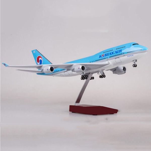 Modèle d'avion 1/150 47CM avion B747-400 Korean International Airlines modèle léger moulé sous pression série d'avions jouets 230717