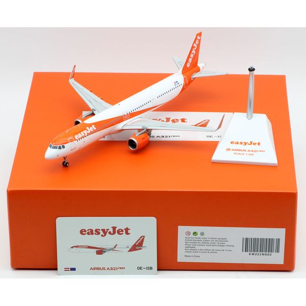 Aircraft Modle 1 200 Aleación Avión coleccionable Alas de regalo EW221N002 EasyJet Europa Airbus A321Neo Aeronave Diecast Modelo OE-ISB con soporte 230814